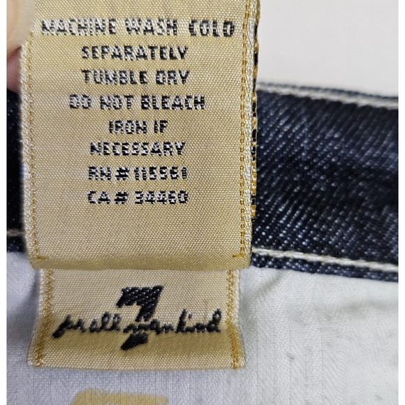 7 For All Mankind Y2K Vintage Womens 32 Jeans Low Rise Straight Leg Blue Denim - Picture 11 of 16